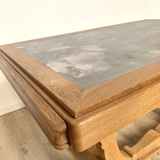 Old wooden and concrete table