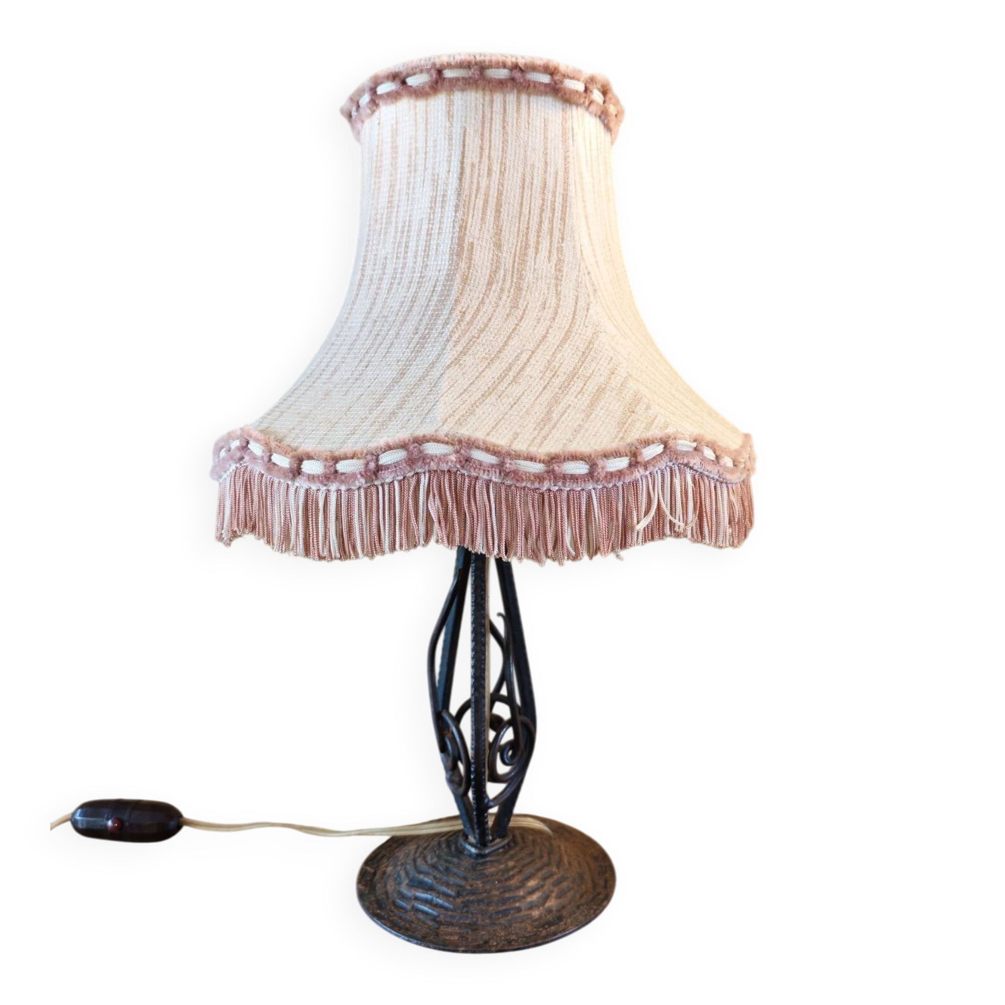 Lampe art nouveau fer forgé