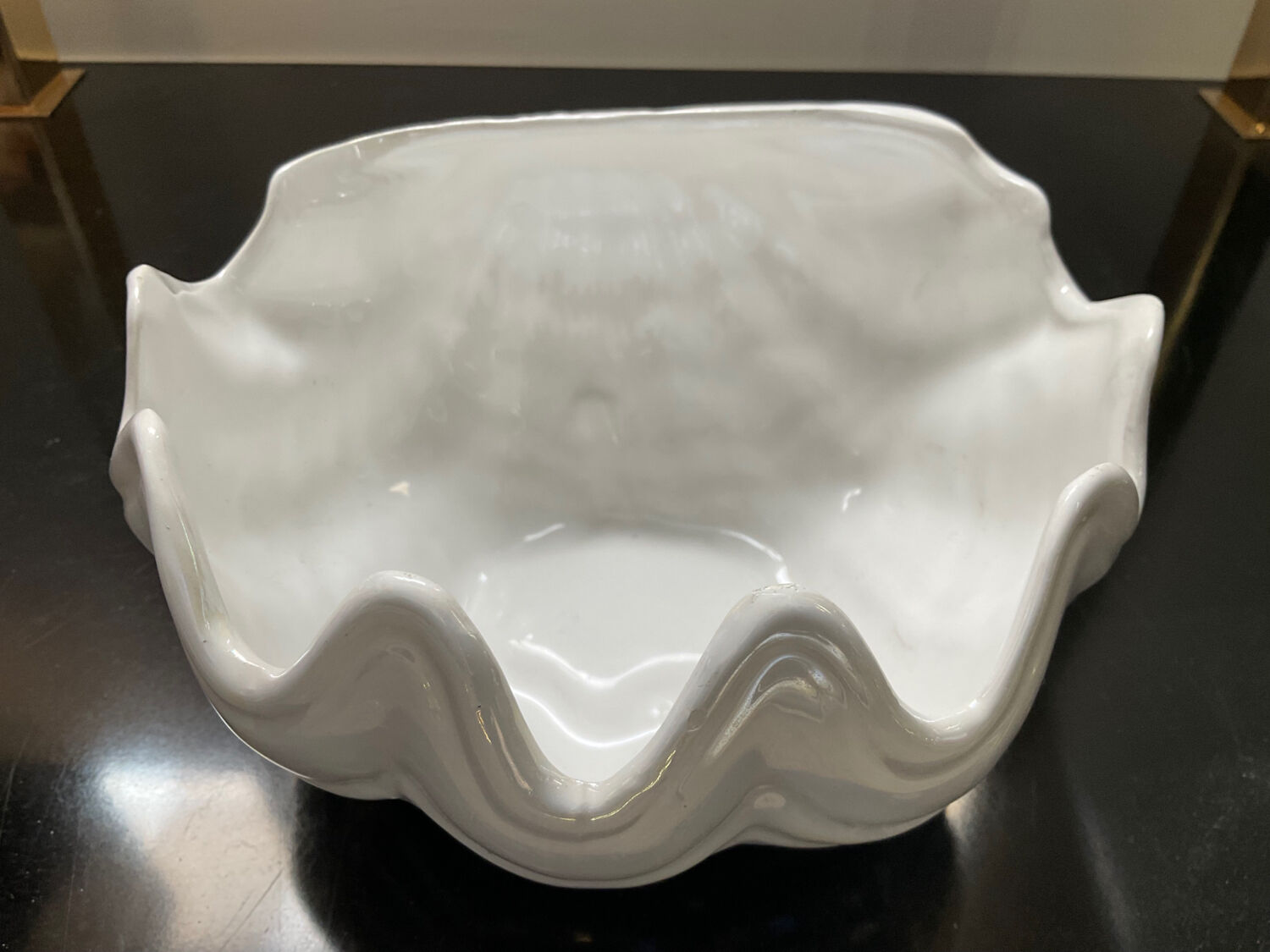 Empty vintage pocket ceramic shell