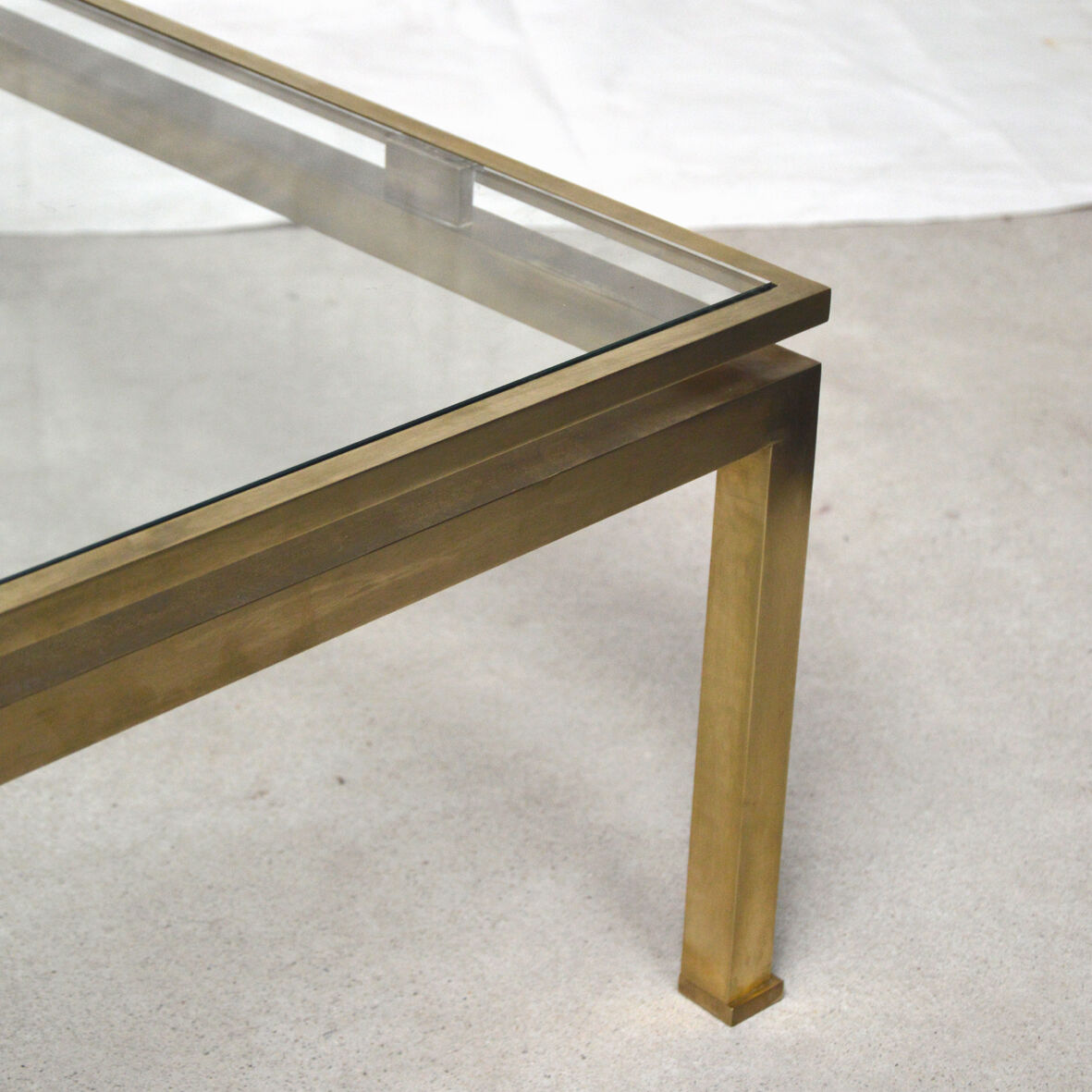 Brass coffee table by Guy Lefèvre
