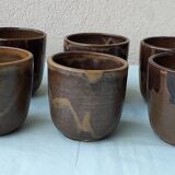 6 stoneware Breugnot cups