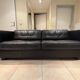 Black leather sofa by Sede – Design by Andrée Putman – 1990s