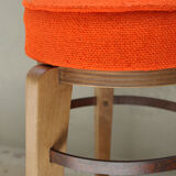 Stool in solid oak circa 1950
