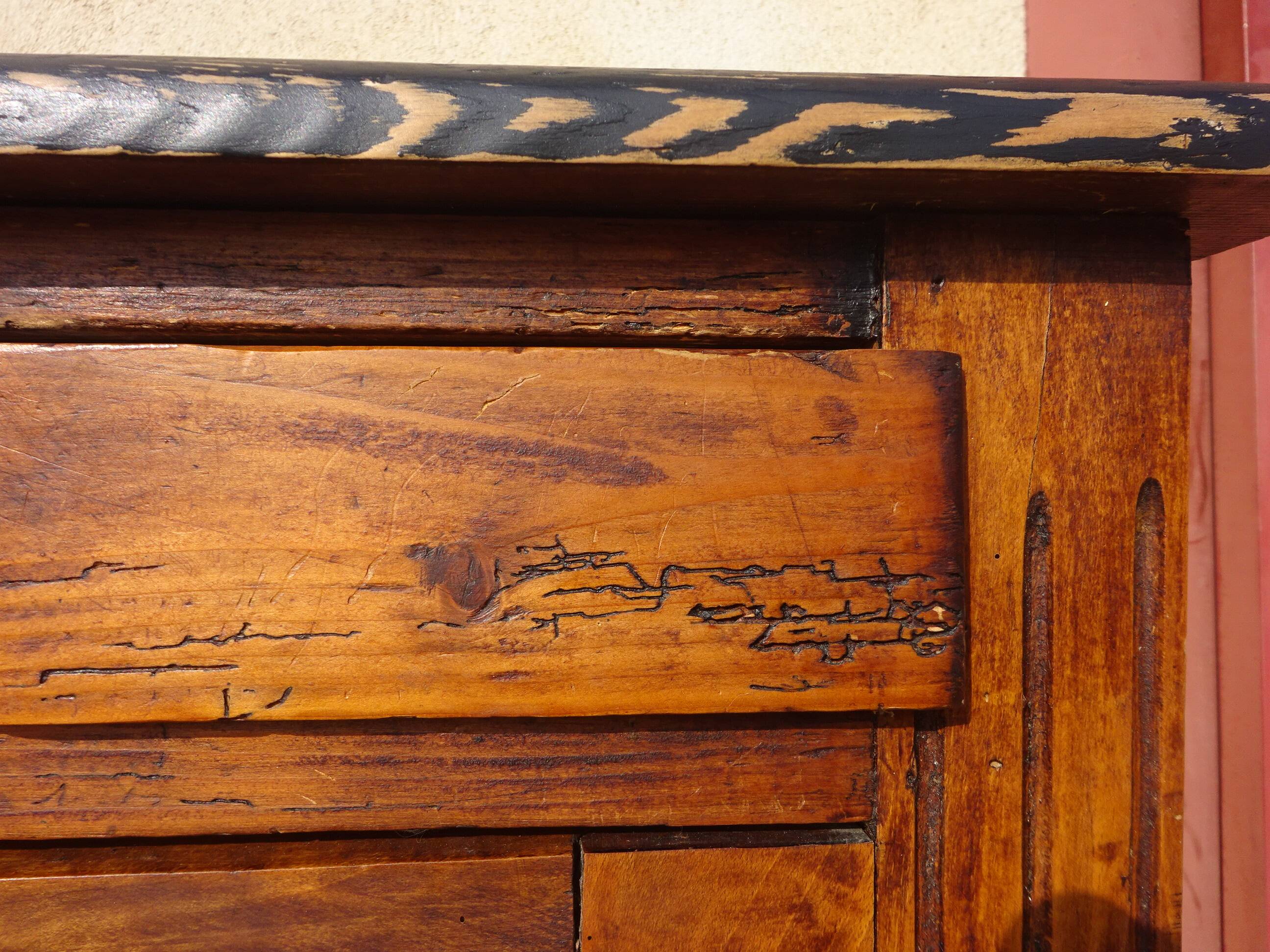 old Parisian pine sideboard