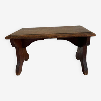 Wooden footrest stool