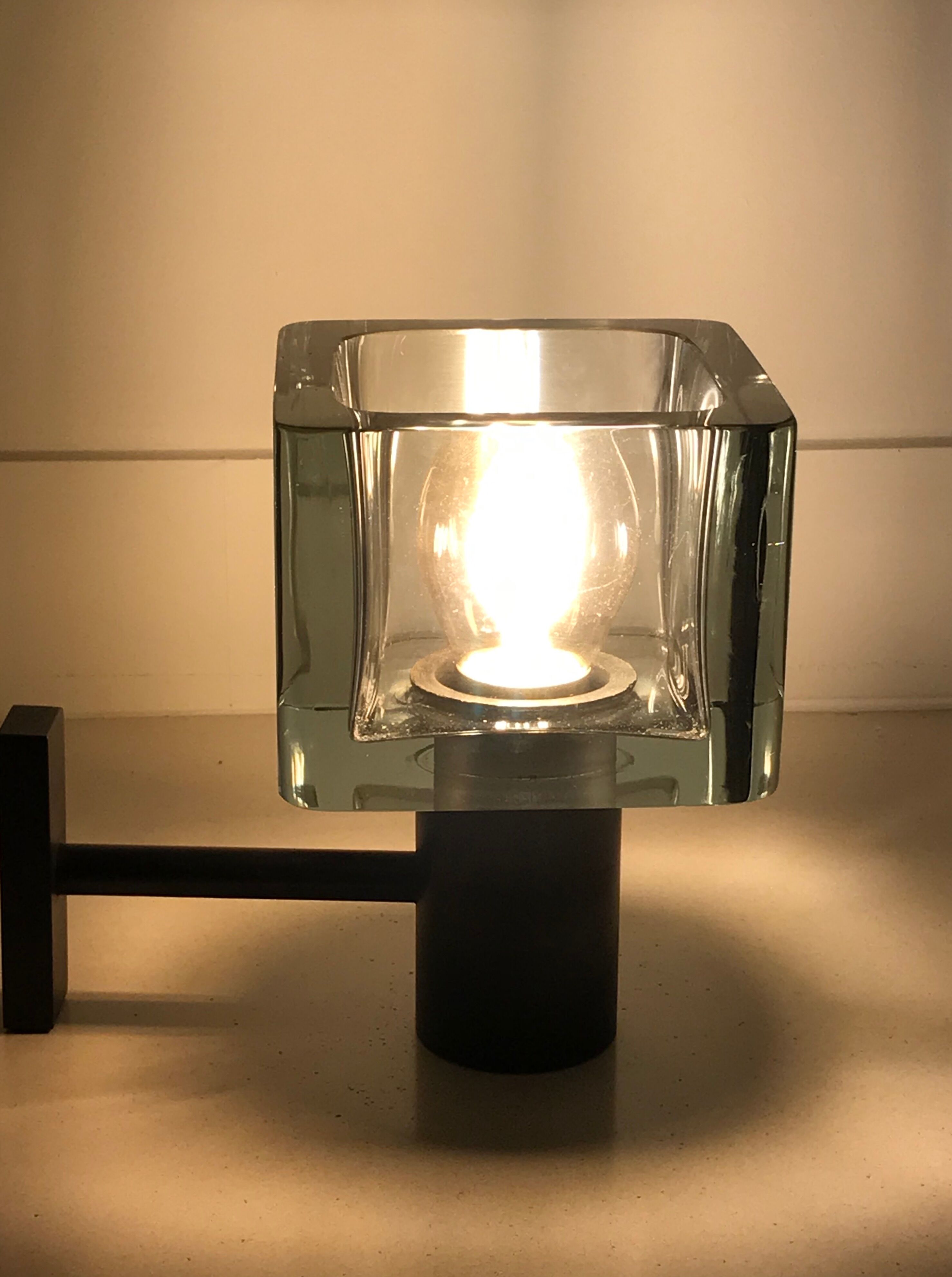 Pair of Flavio Poli sconces for Murano glass Seguso