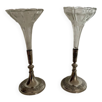 Pair of small vases/candleholders