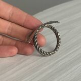 6 silver metal napkin rings