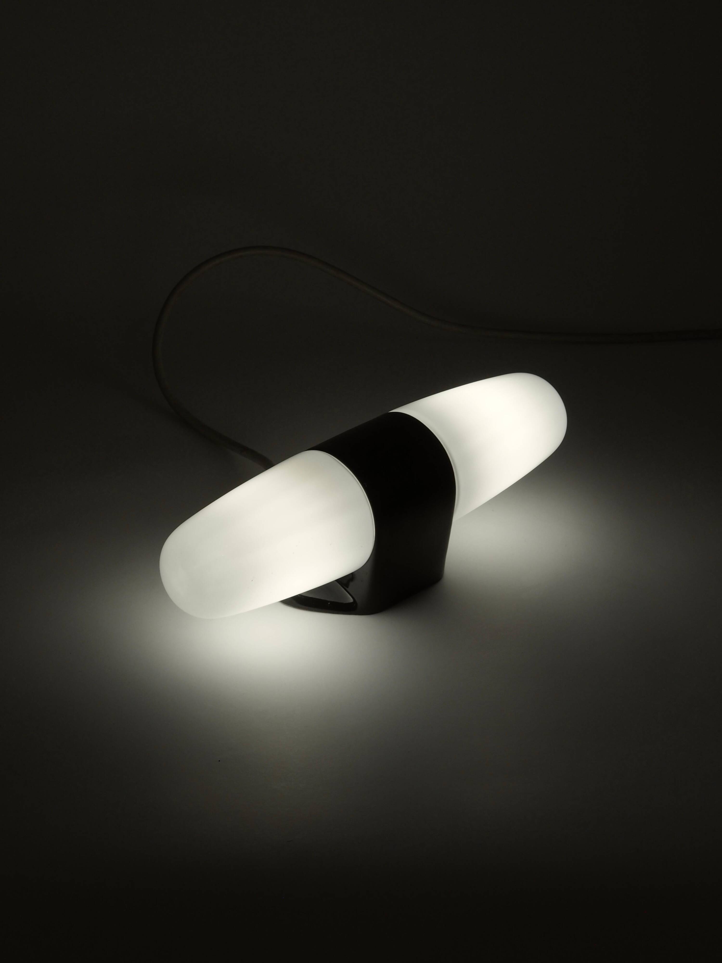 "Bauhaus" wall lamp with double glazing and porcelain by Wilhelm Wagenfeld, by Lindner