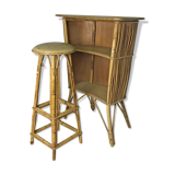 60's vintage rattan bar