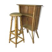 60's vintage rattan bar