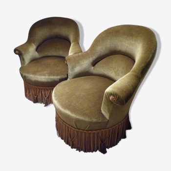 Paire de Fauteuils crapaud