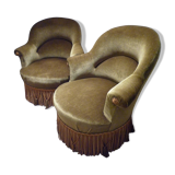 Paire de Fauteuils crapaud