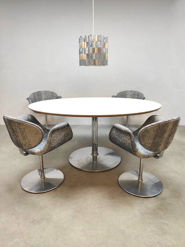 Chaises 'Little Tulip' vintage en design néerlandais par Pierre Paulin pour Artifort (ensemble de 4)