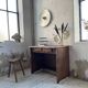 Brutalist desk in elm, signed Aranjou.