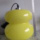 Suspension globe style peill & putlzer vintage lamp in yellow opaline for walking light