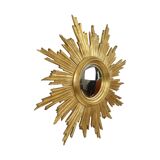 Deknudt Sunburst Sun Mirror Gilded Wood Sixties 69cm