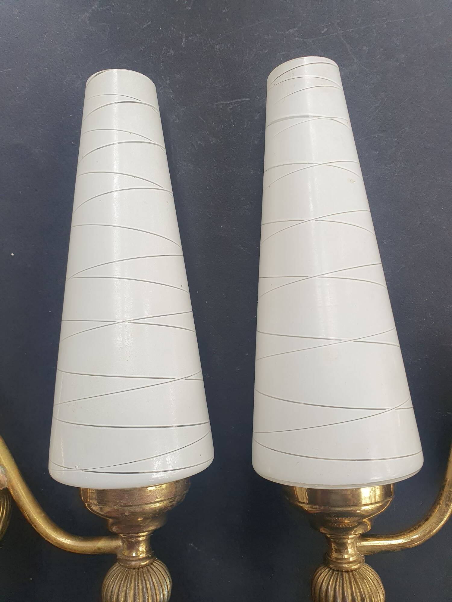 Pair of vintage 1960s wall sconces