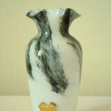 Genuine vintage Opaline vase from the Tuscan Crystal Factory, Italy.