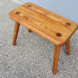 Scandinavian pine stool