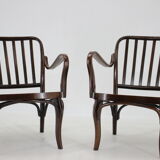 1950s Pair of Josef Frank Bentwood Armchairs no. 752 by Thon
