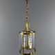 Cylindrical lantern in brass and glass, 20th century