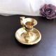Hand candle holder called "Cave Rat" vintage golden brass