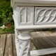 Bureau ancien en chêne sculpté et cérusé