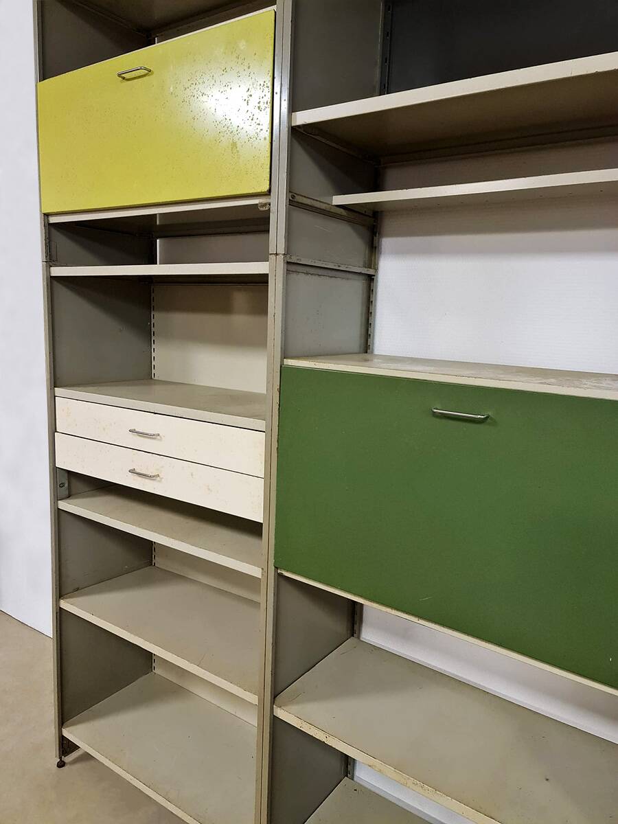 Vintage metal cabinet 5600 A.R. Cordemeijer Gispen 1960