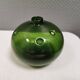 Beautiful "Hulvase/flower globe" in olive green color. Denmark 1970s