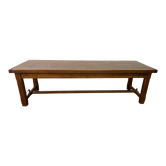 Wooden farmhouse table