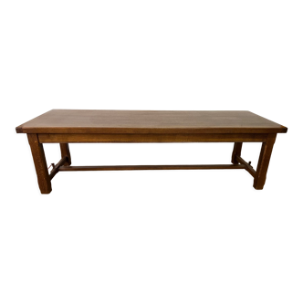 Wooden farmhouse table