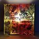 3 x Raak coloured glass wall sconces lamps Willem van Oyen