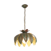 Suspension vegetal pattern green leaves