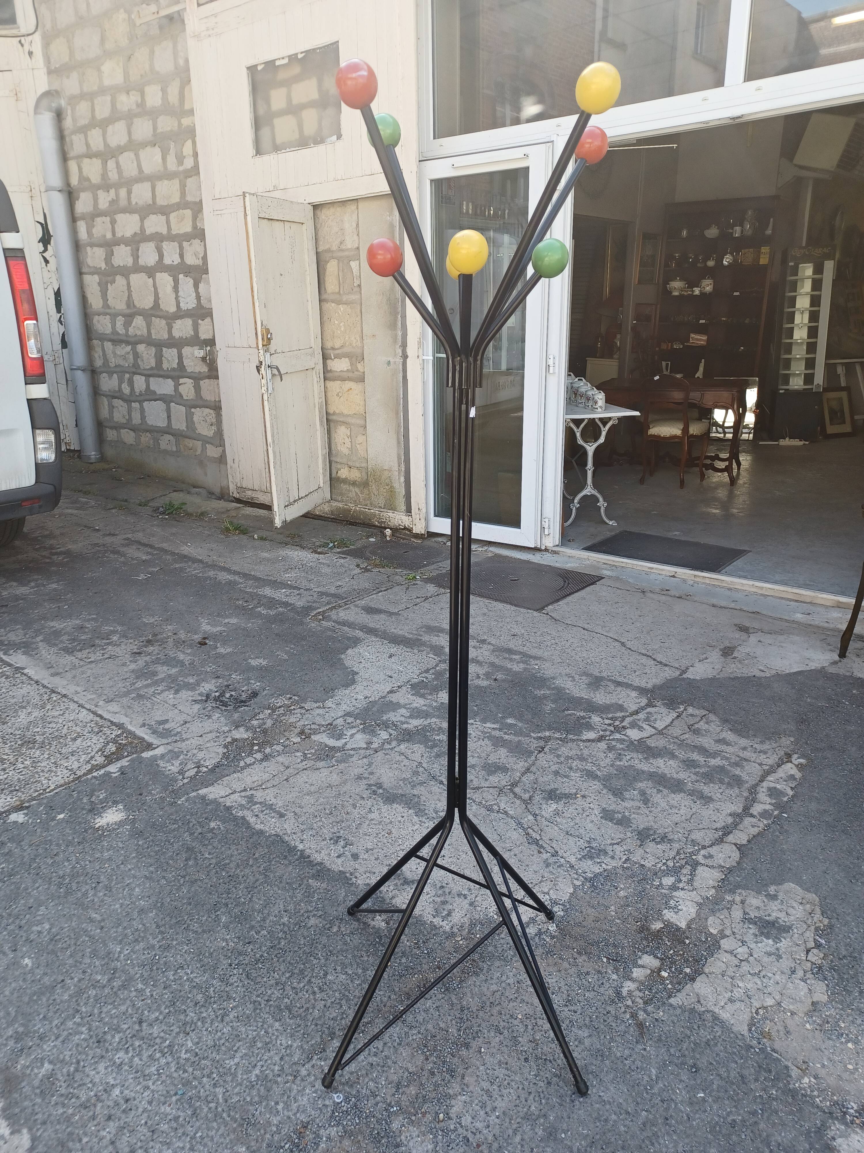 Coat rack on vintage legs