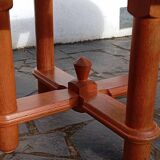 Large oak table by Guillerme & Chambron