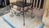Wrought iron coffee table with black marble top