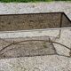 Coffee table from the 70s in chrome metal with smoked glass top in neo-classical style