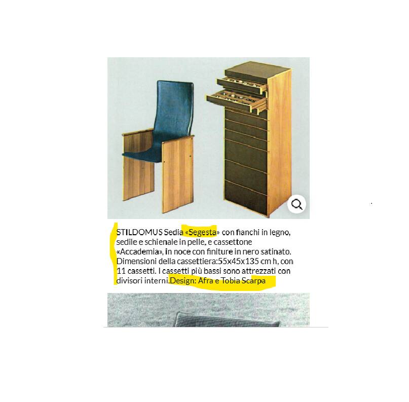 Set of 4 Segesta walnut and black letaher chairs Stildomus 1970s