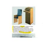 Set of 4 Segesta walnut and black letaher chairs Stildomus 1970s