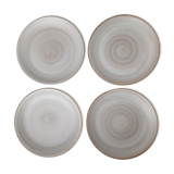 4 stoneware plates