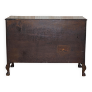 Commode Victorienne Tardive en Bois Dur Pieds Griffe et Boule