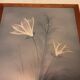 Blue tile trives enameled flowers