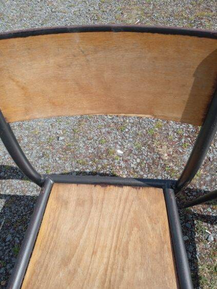 Set of 4 vintage iron chairs