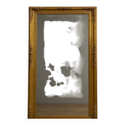 Empire period mirror in wood and gilded stucco circa 1810-1820