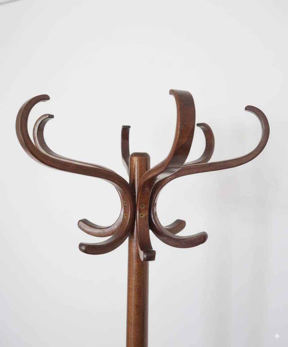 Wooden parrot coat rack