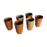 Set of 6 vintage stoneware cups