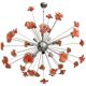 Red flowers Murano glass sputnik chandelier