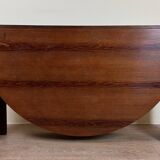 Large oval Gateleg folding table with two leaves in Rio rosewood
