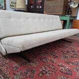 Large vintage convertible sofa bed, 70s, Czechoslovakia